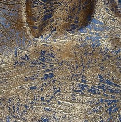 Blue Gold Jacquard Metallic Brocade Fabric 58” Width Sold By The Yard