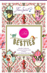 TULA PINK Free Spirit BESTIES NO RUSH 216 Pink Blossom TURTLES Quilt Fabric