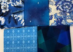 FAT QUARTER BUNDLE OF 5 – FQ1450 – BLUE
