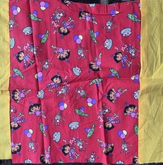 VTG DORA & Boots Blue`s Clues & Sesame Street Squares & Sashing Nap Mat Top