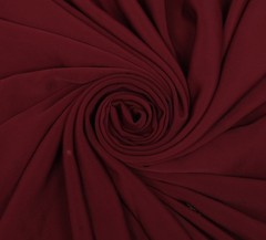 Sushila Vintage Maroon Sari Remnant Scrap Blend Silk Hand Embroidered Fabric