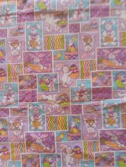 Easter Fabric Easter Hunt Patch Springs Living #3215 Purple Patchwork 40 x 69