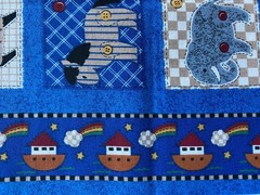 FABRIC TRADITION 1995~Country Stitch~NOAHS ARK~Animal Button~FRAYED QUILT SQUARE