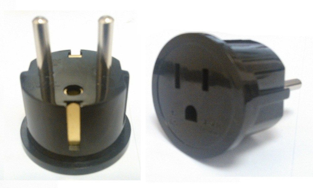 USA/Asia/Australia to Europe, Germany, France, Russia Plug Adapter – 2 Pack -…