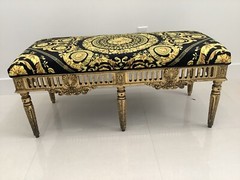 5 METERS BAROCCO GOLD BLACK VERSACE UPHOLSTERY FABRIC HOME GOODS FURNISHINGS