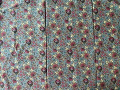 SHAMASH SONS FABRIC 2002~Swirl Vines Fans~LEAVES BUDS~Elaborate Fancy~GRAY BERRY