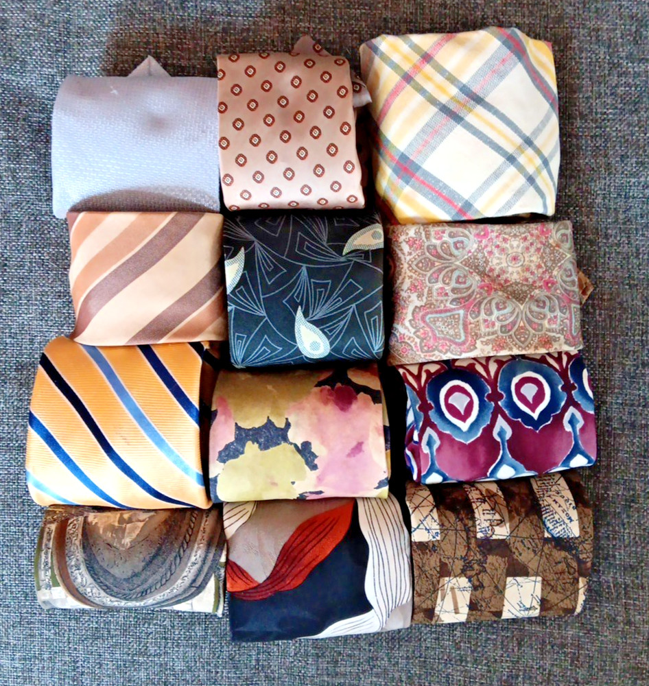 Ties Crafting Lot Multiple Colors Widths Lengths Imperfect