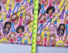 Large Bratz Single Piece Crafting Fabic 60″x86″ Repeating Pattern