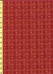 SEVENBERRY Dots & Woven Bars – SB-88222D5-2 – Dark Brick – By the Half Yard