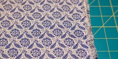 #5 Navy & Cream Cotton Print-7 yds. 8”