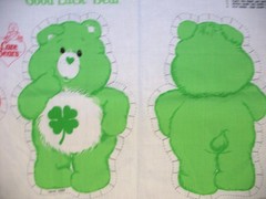 * Care Bears Fabric panel CHEER & GOOD LUCK cut sew 2 sd 14″ PILLOW DOLLS 18X45
