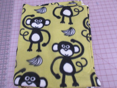 Fleece Fabric – Monkeys on Light Green 40 inches x 60 inches