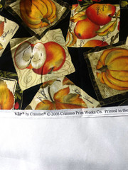 Cranston Print Works fall print fabric -leaves, fruit, vegetables 46″ x 44″