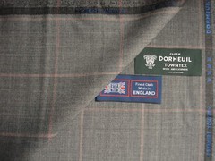 DORMEUIL 95% WOOL + 5% CASHMERE “VINTAGE” SUITING FABRIC “cashmere TOWNTX”-3.5 m