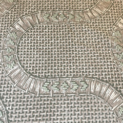 Vintage Cohama Fabric Vat Screen Print Cotton Grand Isle 4 Yards x 54in Wide