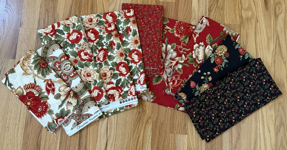 Christmas Presence and Indonesia Fabric by April Cornell, 10 Pcs., 5 1/2 Yards