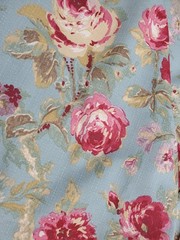 RARE American Folk & Fabric SAGE HALIFAX ROSE 55″ W x 81″ L (2.25 YD) Vintage
