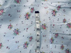 VTG Beautiful Shades of Pink Florals on White Raised Lines Dimity BTHY