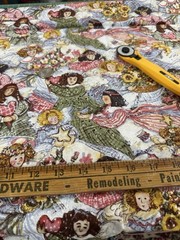 VINTAGE AND RARE SUSAN WINGET EVERYDAY ANGELS COTTON FABRIC BTHY