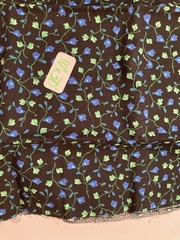 Lot of 5 Fabric Scraps Black & Blue Florals Planets Paisley Lot #43
