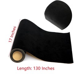 Mesheshe Self Adhesive Felt Fabric, Soft Velvet Drawer 17″W x 130″L, Black