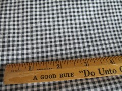 Black White Gingham Check Wavy The Kesslers for Concord Fabrics Cotton 44″W BTY