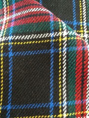 REMNANT Red & Black Green Blue White Tartan Plaid Wool Blend 8″ Long x 12″ Wide