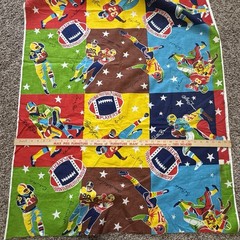 Vintage 1970s NFL Football Players Fabric 36” Wide 4.25 Yards