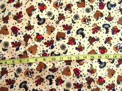 1 yd Flannel “Possibilities” for Avlyn Inc, Mottles Creams with Autumn Items