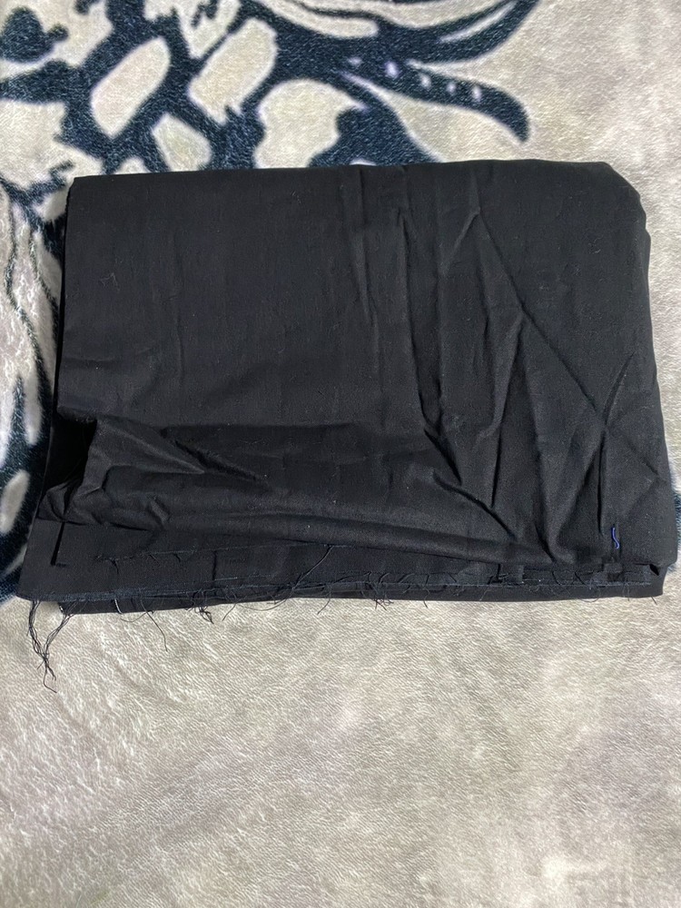 2.75 Yards Cotton Fabric Solid Black 44” Wide Single Cut
