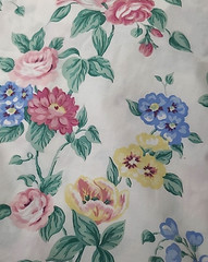 Springmaid * Floral Flat Sheet * OUEEN * preowned