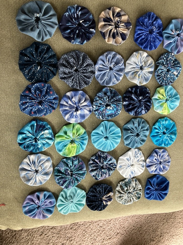 30 Yoyos Lot Mixed Colors 1.5” Cotton