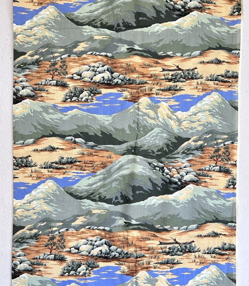 Springs Industries Southwestern Desert Mountain Landscape Fabric Quilting 44×64”