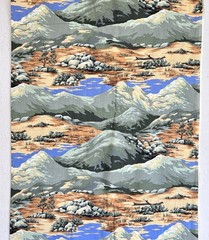 Springs Industries Southwestern Desert Mountain Landscape Fabric Quilting 44×64”