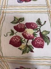 VTG Bloomcraft Fabric Fruit And Flowers 6.5 Yards Heavy Textured Fabric
