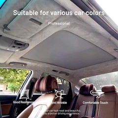 Suede Auto Headliner Fabric 120″ L × 60″ W with Foam Backing – 120″L×60″W Gray