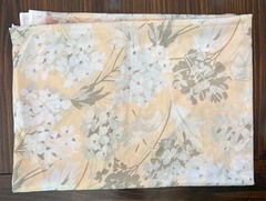 Vintage Yellow Florals Semi Sheer Thin Approximately 36” x 60”