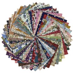 50PCS 10″ x 10″ 100% Precut Cotton Fabric Squares Fabric Bundles for Sewing, …