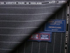 100% WOOL SUITING FABRIC CROWN CLASSIC IN “Charcoal” MADE IN ENGLAND = 3.5 m.