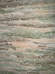 Omega Textiles Abtract Stripe Lightweight Pastel Fabric Green Tan Peach BTY W12