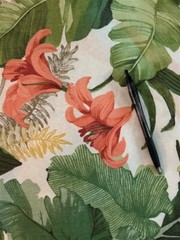 Jungle island palm leaf lily floral tropical john wolf indoor outdoor by the yd