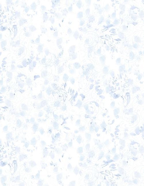 Among The Branches By Wilmington Prints – White/Blue Scattered Paint #39761-144