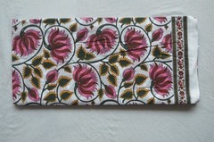 NO TARRIF CHARGES 100% ✅ Floral Hand Print 100%Cotton 4 Yard Fabric ZK-12*