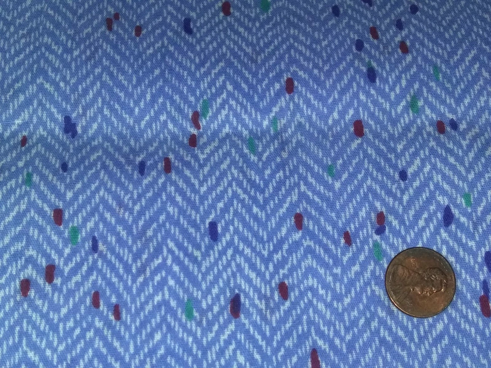 2 Yards Cotton Fabric Blue Tweed Look Sewing Quilt Craft Apparel 72″ x 44″