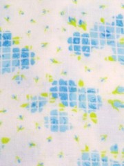 vintage FLANNELETTE fabric soft blue rose floral material 4 yards lightweight