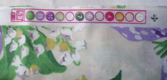 Concord Fabrics THE KESSLERS 6 Yds Lily of the Valley with Purple Polka Dot Bow
