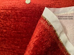 PIERRE FREY Paris Palladio Cerise HAND WOVEN Fabric w/Knit Back $425 Retail BTY