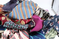 Silk Scrap Lot 2 lbs 8 oz Junk Journal Crazy Quilt Upcycle Deconstructed Ties