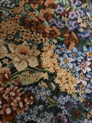 Upholstery Fabric Lot Large Scrap Pieces Floral Design Beautiful Woven