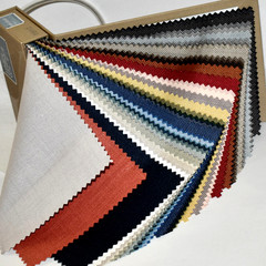 FABRIC SAMPLE BOOK Multicolor LINEN ESSENCE 49pcs LOT Linen-Look Solids